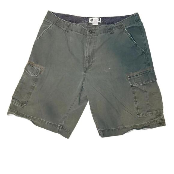 Other - Mens Vintage Dark Green Faded Cargo Shorts  Route 66‎ original clothing